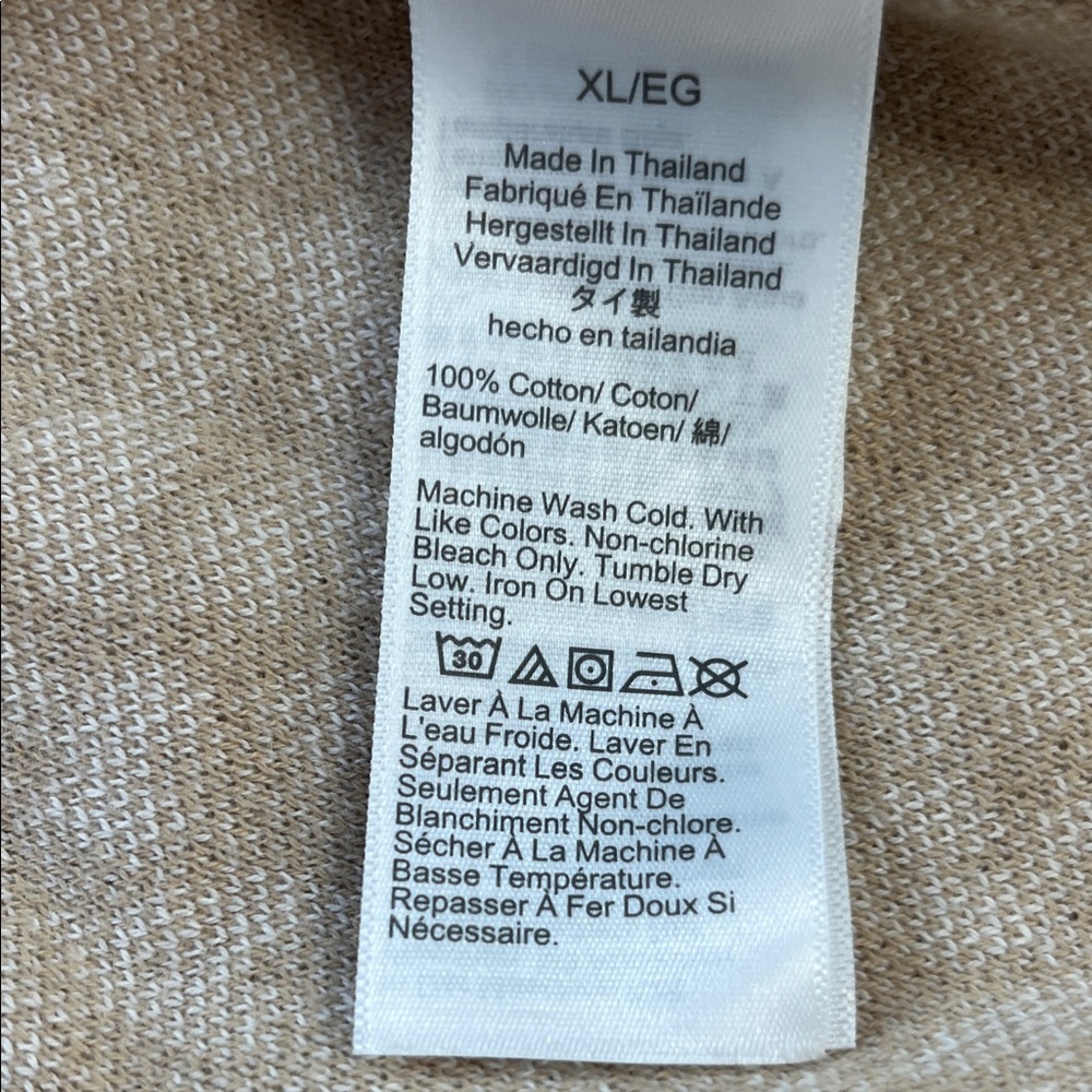 J. Crew Cream and Tan Animal Print Cardigan Size XL - Picture 5 of 5